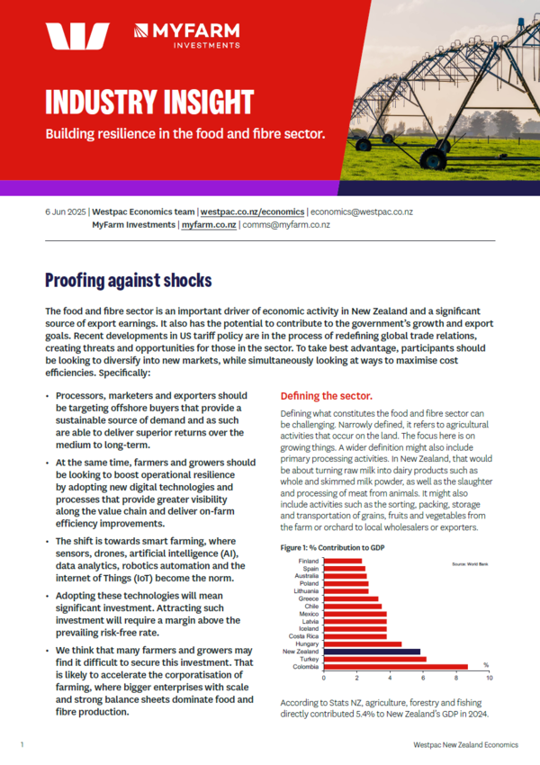 Building resilience in the food and fibre sector